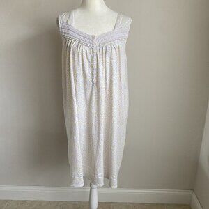 Aria Collection Womens L Large Sleeveless Nightgown Floral Yellow Pink White